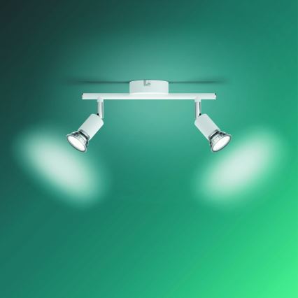 Philips - Spotlight 2xGU10/50W/230V vit