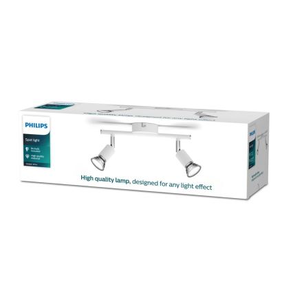 Philips - Spotlight 2xGU10/50W/230V vit