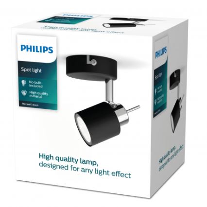 Philips - Spotlight 1xGU10/35W/230V svart