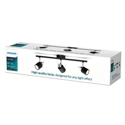 Philips - Spotlight 3xGU10/35W/230V svart