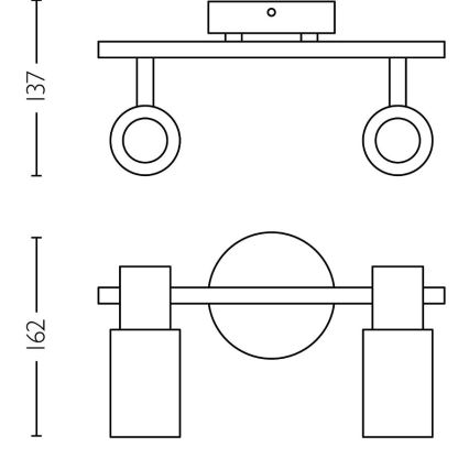 Philips - Spotlight PALMS 2xE14/25W/230V
