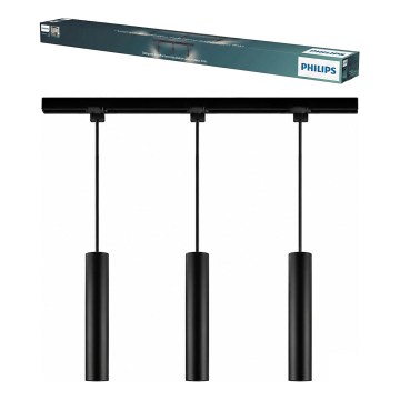 Philips - Takpendel på kabel för EASYLINK-skensystem, 3xGU10/7W/230V, 1 m, svart