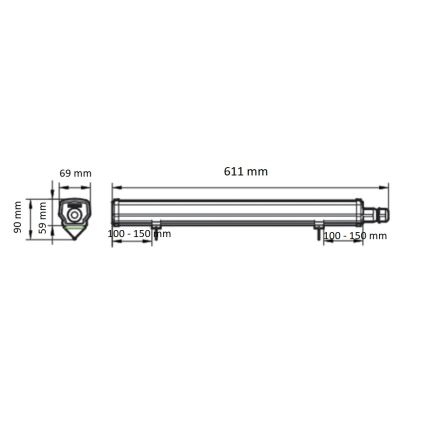 Philips - Teknisk LED-lysrörsarmatur LEDINAIRE LED/15W/230V 60 cm IP66