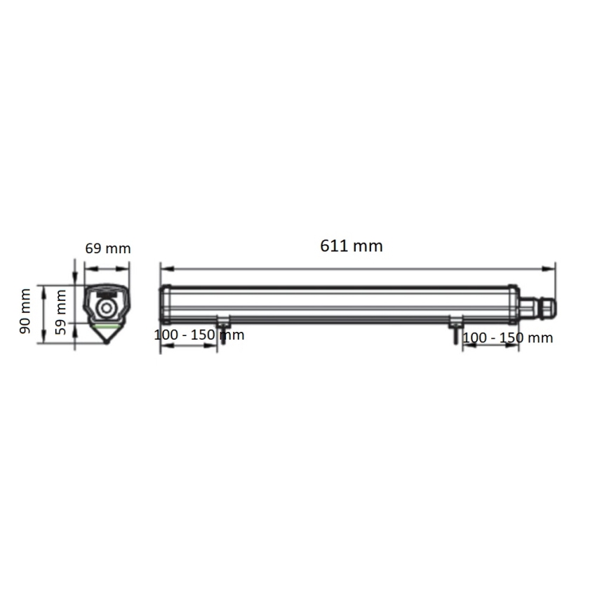 Philips - Teknisk LED-lysrörsarmatur LEDINAIRE LED/15W/230V 60 cm IP66
