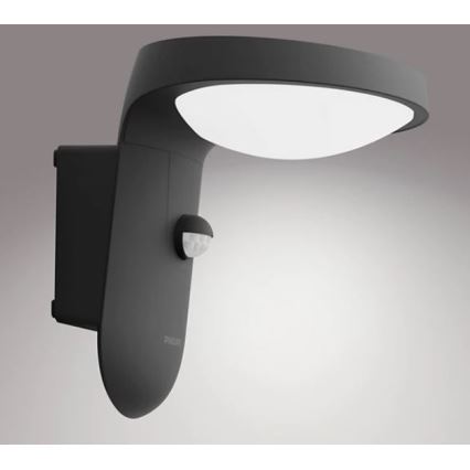Philips - LED utomhusvägglampa med sensor LED/9W/230V 4000K IP44