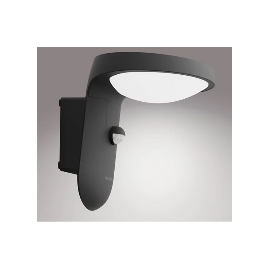 Philips - LED utomhusvägglampa med sensor LED/9W/230V 4000K IP44