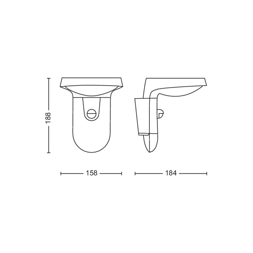 Philips - LED solcellsvägglampa med rörelse- och skymningssensor LED/1,2W/4V 1800 mAh 3000K IP44