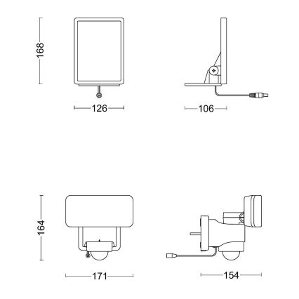 Philips - LED solcellsvägglampa med rörelse- och skymningssensor TYLUS LED/6W/3,7V 2600 mAh 5000K IP44