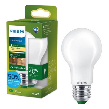 Philips ULTRAEFFICIENT A60 — dimbar LED-lampa, E27/2,3W/230V, 2700K