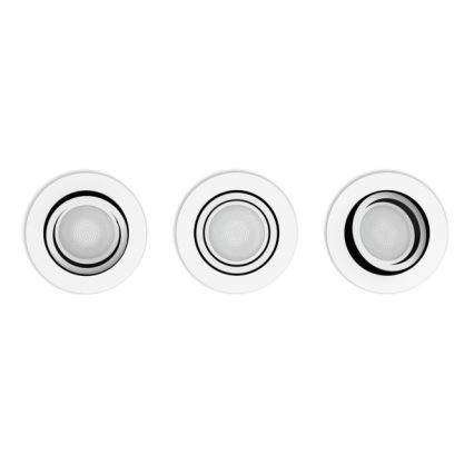 Philips - UPPSÄTTNING 3x LED ljusreglerad upphängd taklampa  Hue MILLISKIN 1xGU10/5,7W/230V 2200-6500K
