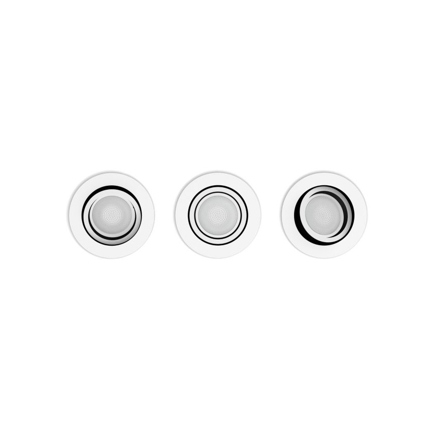 Philips - UPPSÄTTNING 3x LED ljusreglerad upphängd taklampa  Hue MILLISKIN 1xGU10/5,7W/230V 2200-6500K