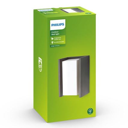 Philips - Utomhus vägglampa  BRIDGE 1xE27/15W/230V IP44