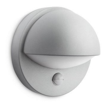 Philips - Utomhus vägglampa  med sensor  1xE27/12W/230V IP44