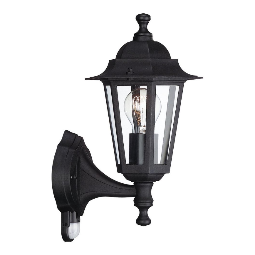 Philips - Utomhus vägglampa med sensor 1xE27/60W/230V IP44