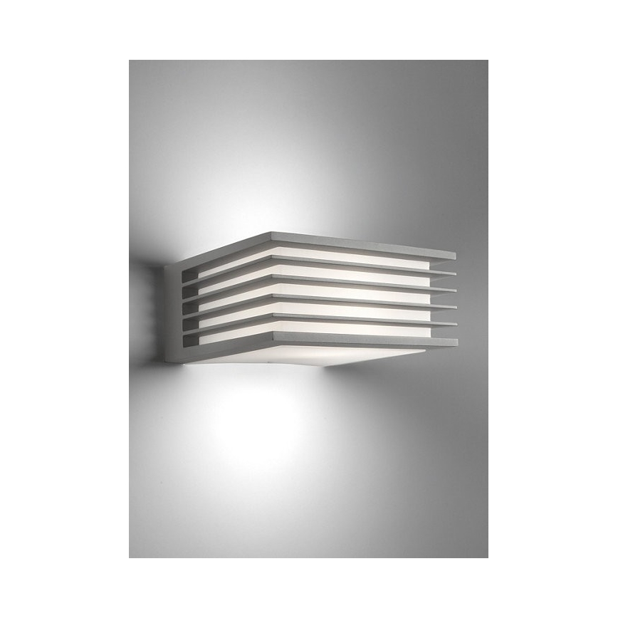 Philips - Utomhus vägglampa  SHADES 1xE27/15W/230V IP44 grå