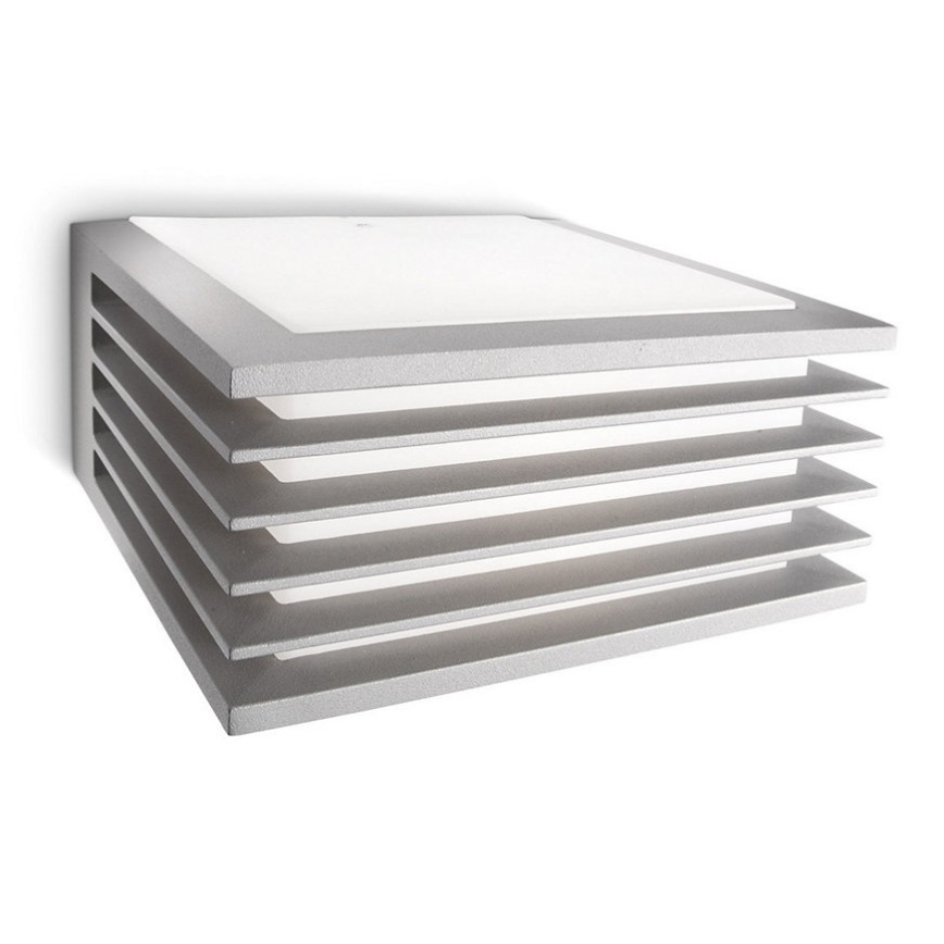 Philips - Utomhus vägglampa  SHADES 1xE27/15W/230V IP44 grå