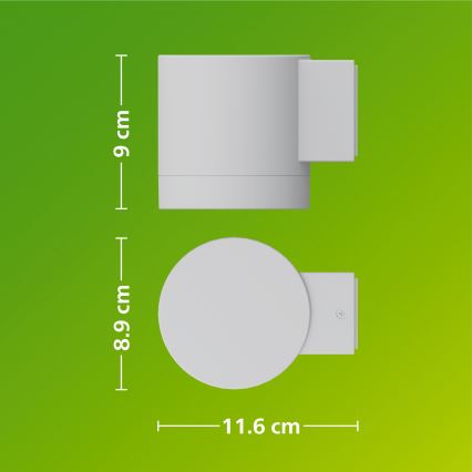 Philips - Utomhusväggarmatur FYLX 1xGU10/5W/230V vit IP44