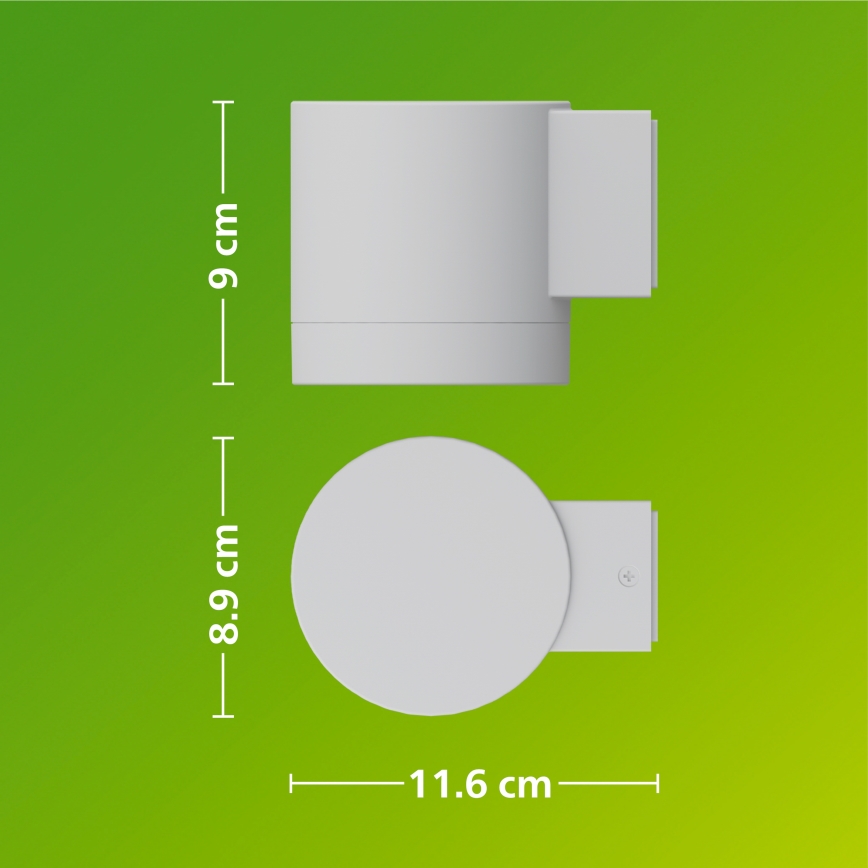 Philips - Utomhusväggarmatur FYLX 1xGU10/5W/230V vit IP44