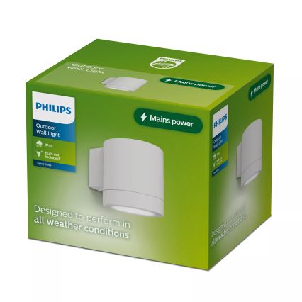 Philips - Utomhusväggarmatur FYLX 1xGU10/5W/230V vit IP44