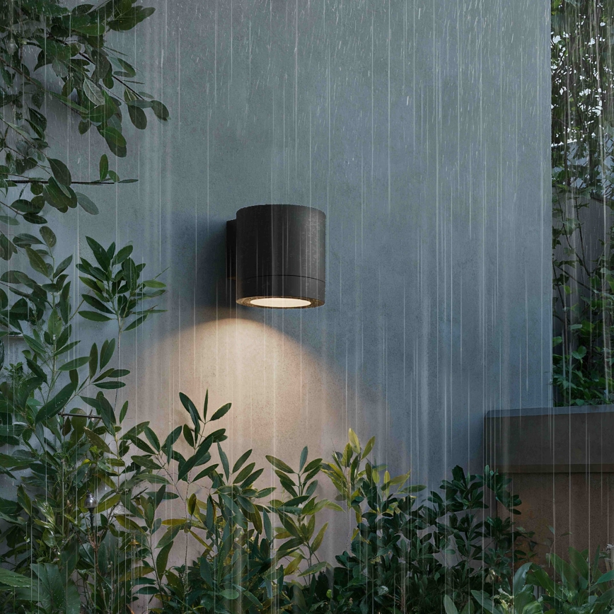 Philips - Utomhusvägglampa FYLX 1xGU10/5W/230V svart IP44