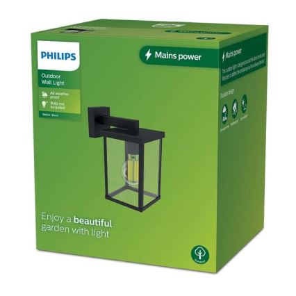 Philips - Vägglampa för utomhusbruk BELLINI 1xE27/25W/230V IP44
