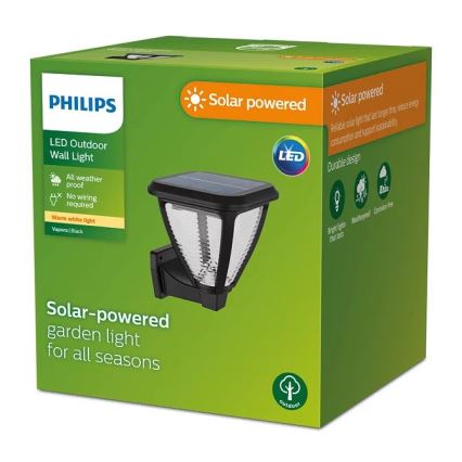 Philips - LED Solcellsvägglampa VAPORA LED/1,5W/3,7V 1500 mAh IP44