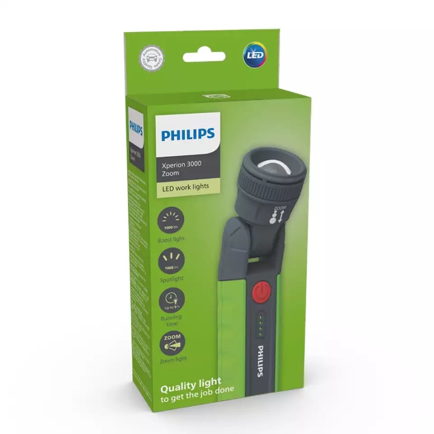 Philips X30ZOOMX1 - LED uppladdningsbar dimbar ficklampa XPERION LED/6W/3,7V 1000 lm 2500 mAh IP54