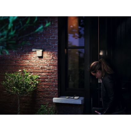 Philips - LED solcellsvägglampa med rörelse- och skymningssensor ZONAL LED/1,3W/3,7V 2500 mAh IP44
