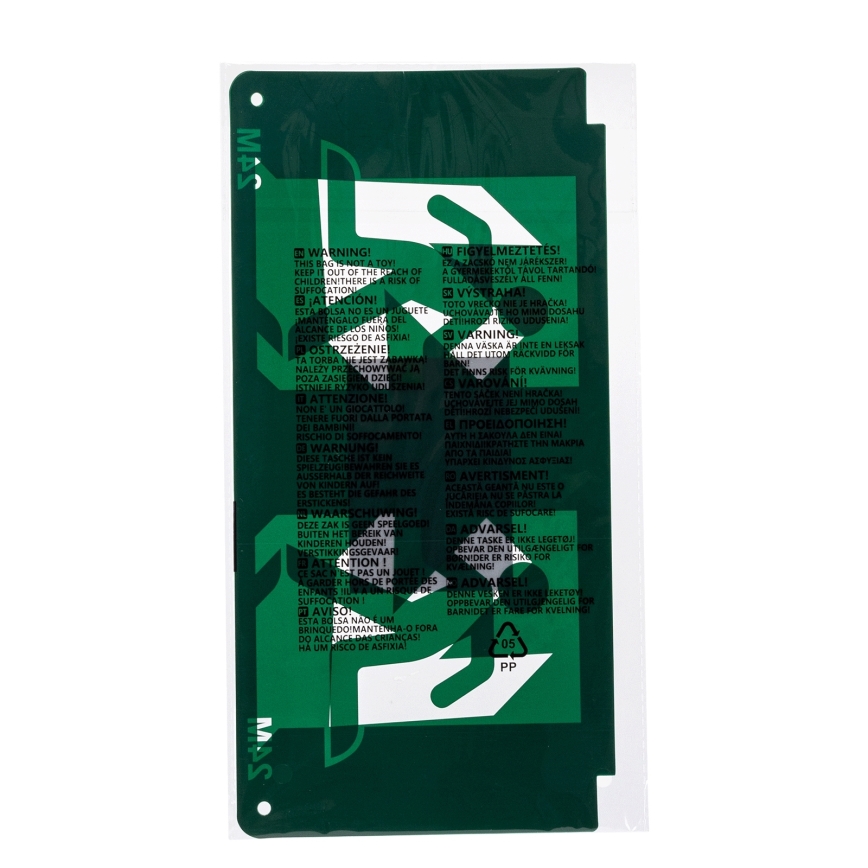 Piktogram för nödbelysning 16,2x32,7 cm