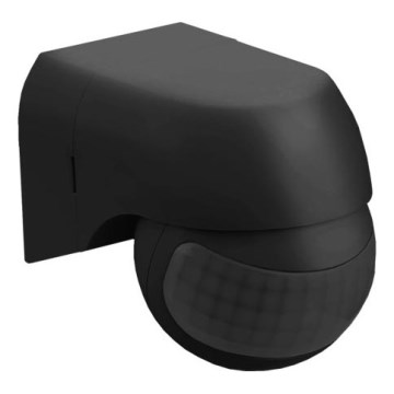 PIR-rörelsesensor 180° IP44 svart