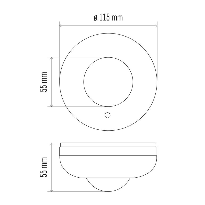 PIR-rörelsesensor B 360° 1200W/230V vit