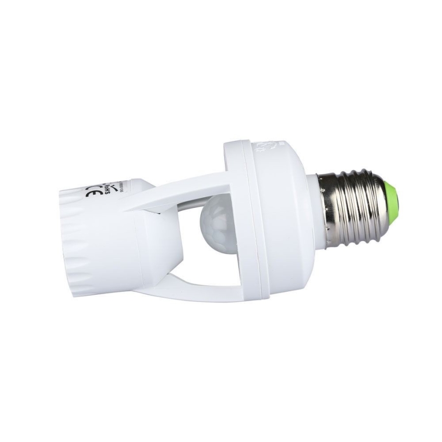 PIR-sensor för E27-lampa vit