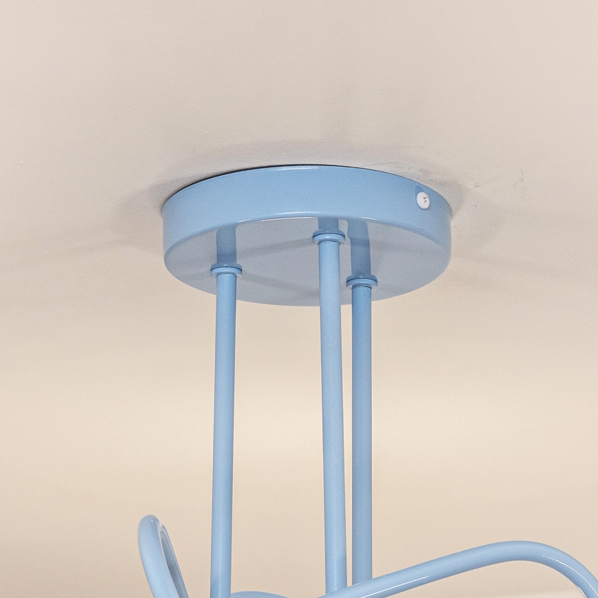 Plafond OXFORD 3xE27/15W/230V blå