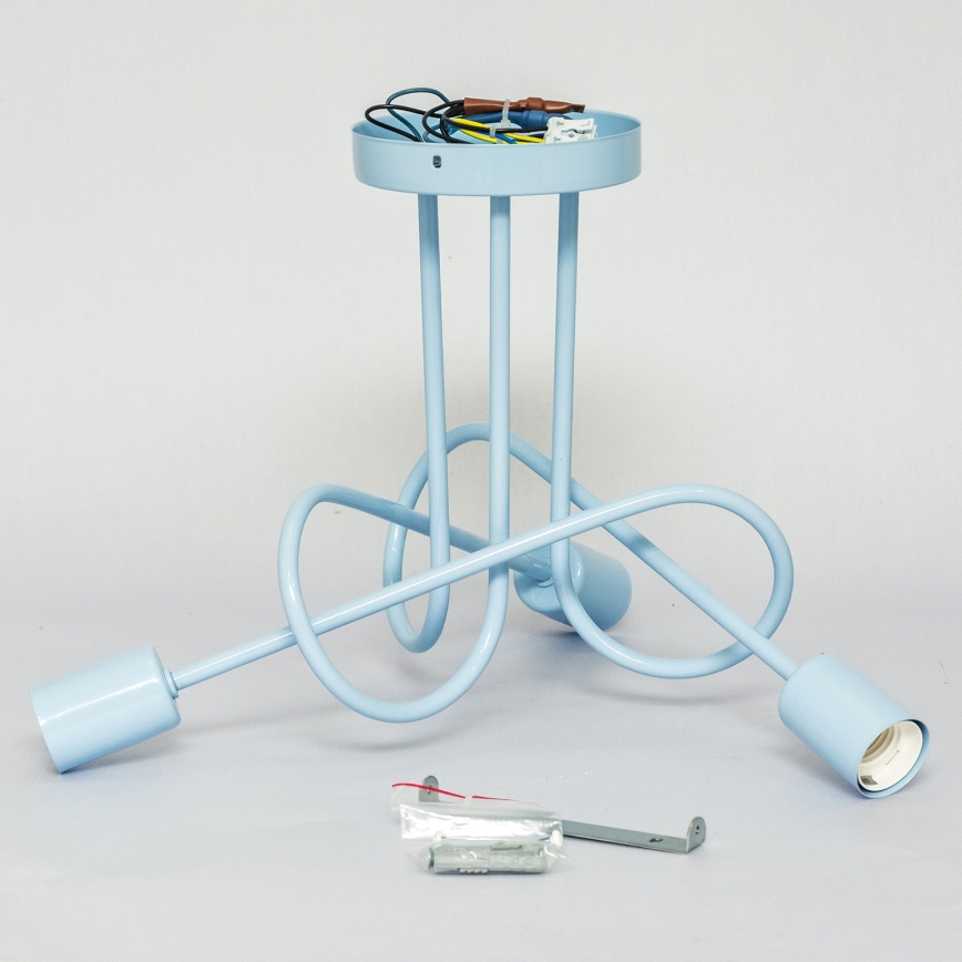 Plafond OXFORD 3xE27/15W/230V blå