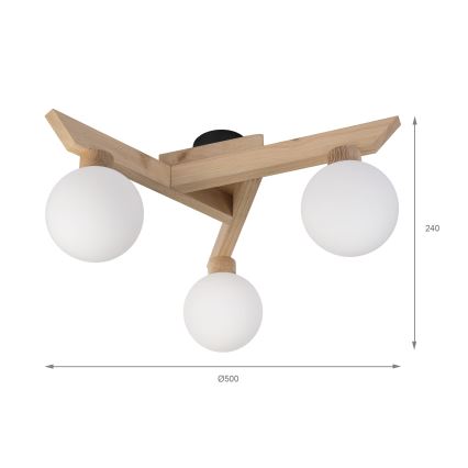 Plafondlampa ANTONIO 3xG9/5W/230V ek/vit