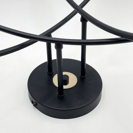 Plafondlampa ANYA 6xE27/15W/230V svart/guld