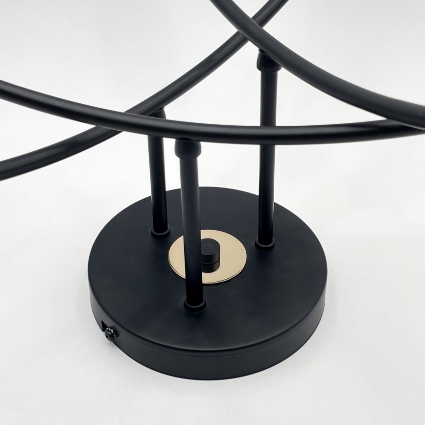 Plafondlampa ANYA 6xE27/15W/230V svart/guld