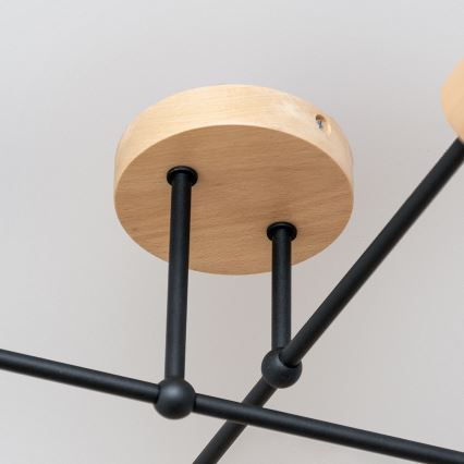 Plafondlampa CAMBRIDGE 4xE27/15W/230V i furu