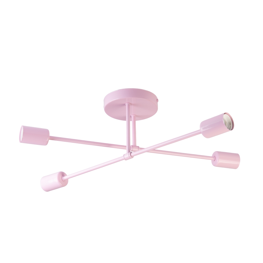 Plafondlampa CAMBRIDGE 4xE27/15W/230V rosa