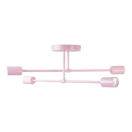 Plafondlampa CAMBRIDGE 4xE27/15W/230V rosa