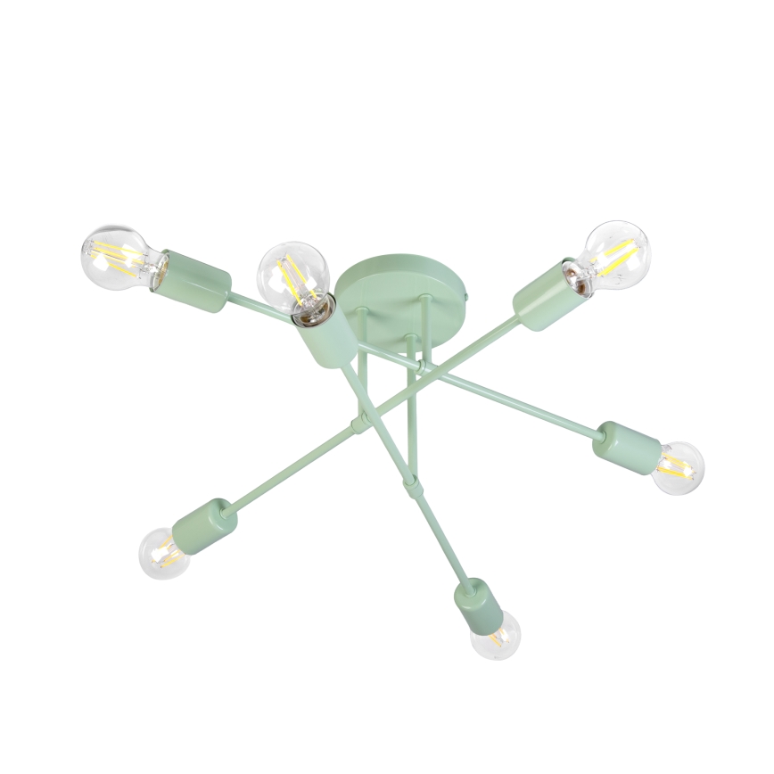 Plafondlampa CAMBRIDGE 6xE27/15W/230V, grön