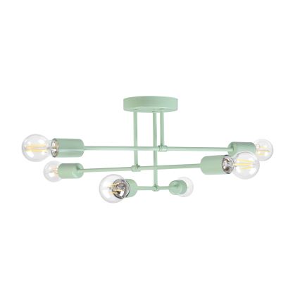 Plafondlampa CAMBRIDGE 6xE27/15W/230V, grön