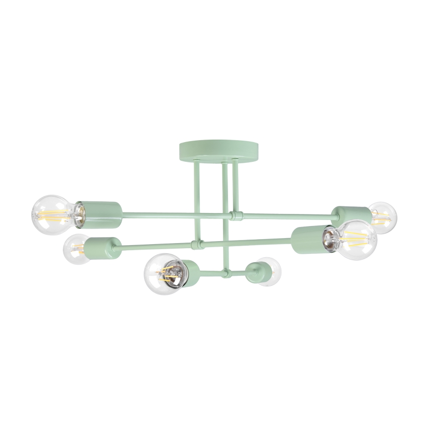 Plafondlampa CAMBRIDGE 6xE27/15W/230V, grön