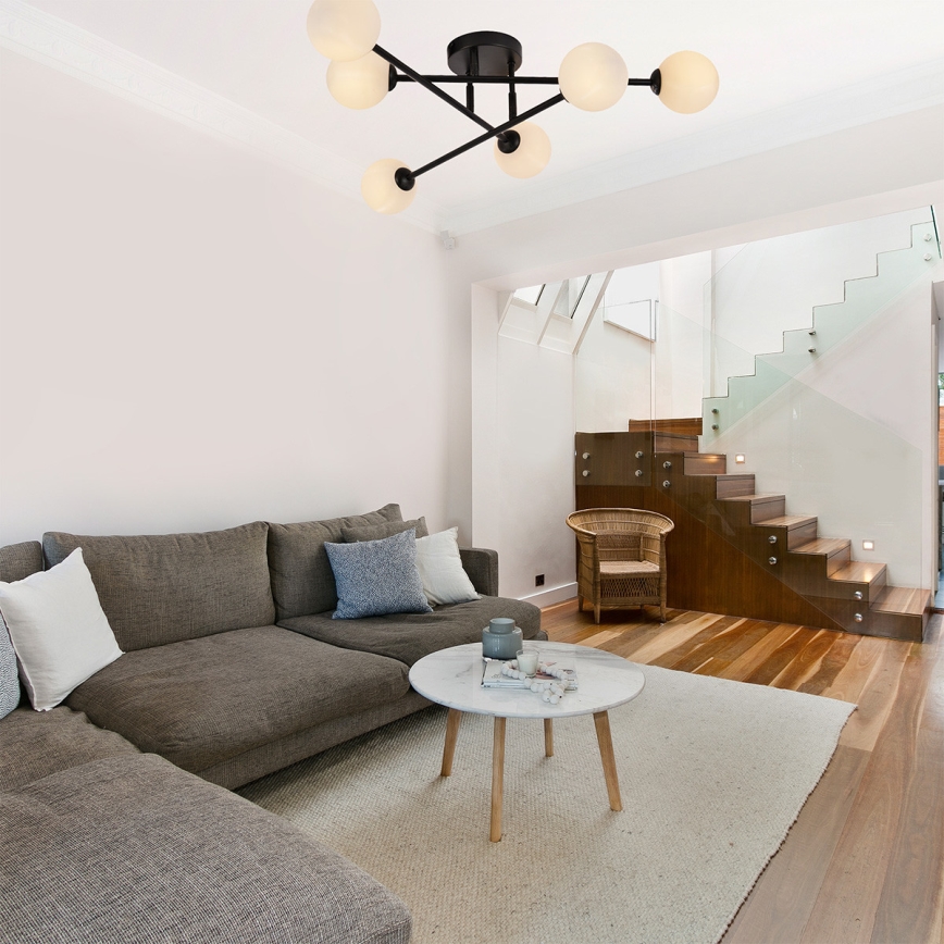 Plafondlampa DORADO 6xG9/28W/230V svart