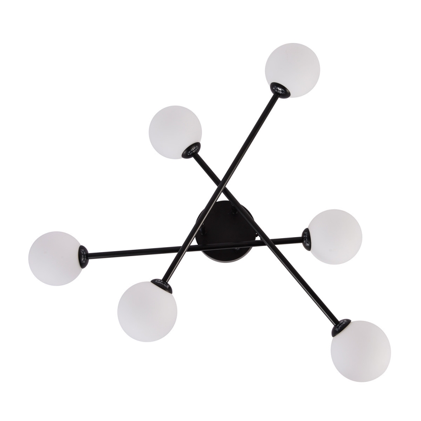 Plafondlampa DORADO 6xG9/28W/230V svart