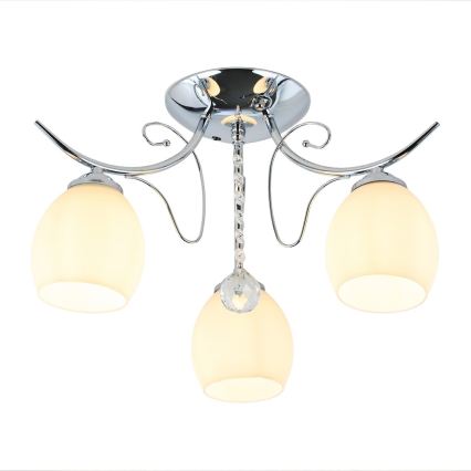 Plafondlampa ELLA 3xE27/15W/230V i polerad krom