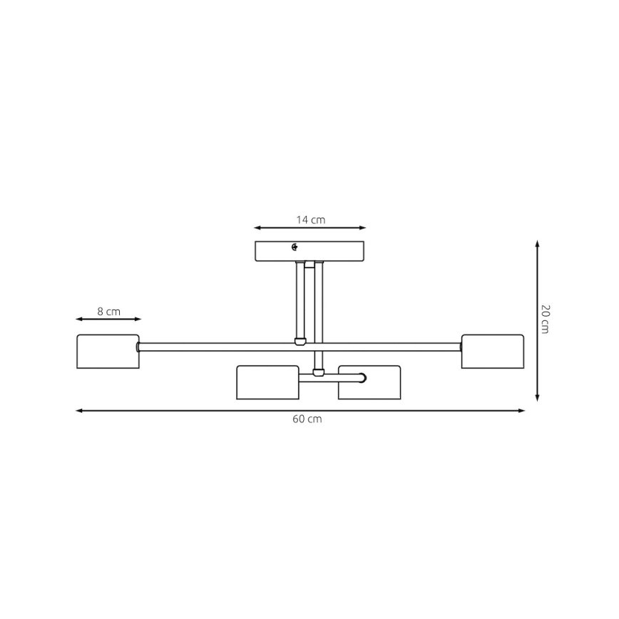 Plafondlampa HALO 4xGX53/12W/230V beige