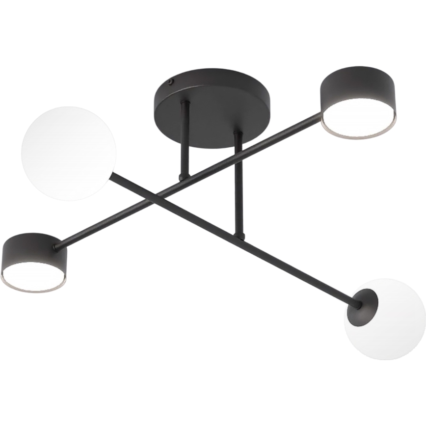Plafondlampa HOLON 2xG9/8W/230V + 2xGX53/12W svart