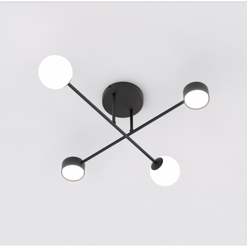 Plafondlampa HOLON 2xG9/8W/230V + 2xGX53/12W svart