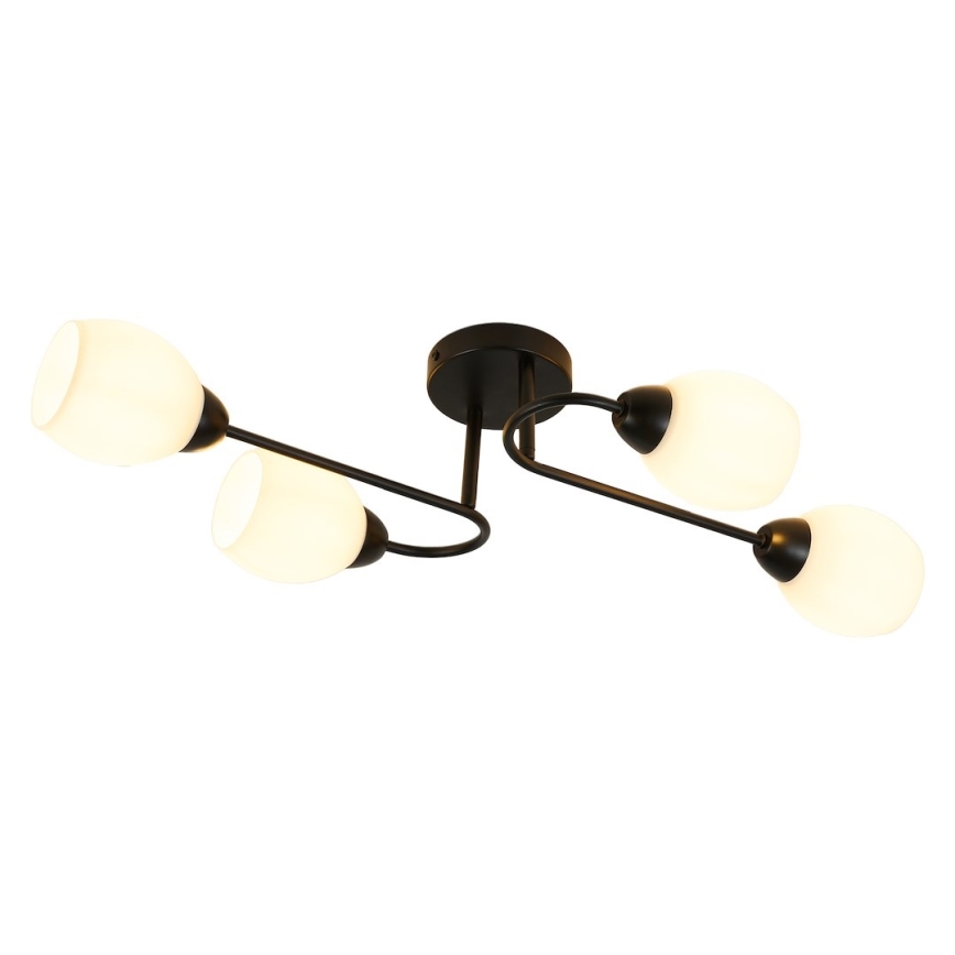 Plafondlampa KING 4xE27/15W/230V svart